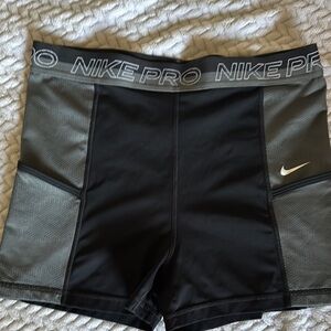 Nike Pro Black and Gray Shorts